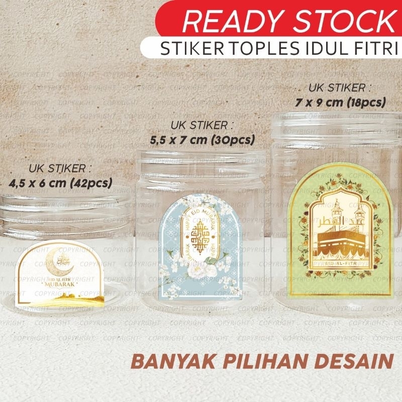 Jual Stiker label toples tabung kue kering hampers lebaran idul fitri ...