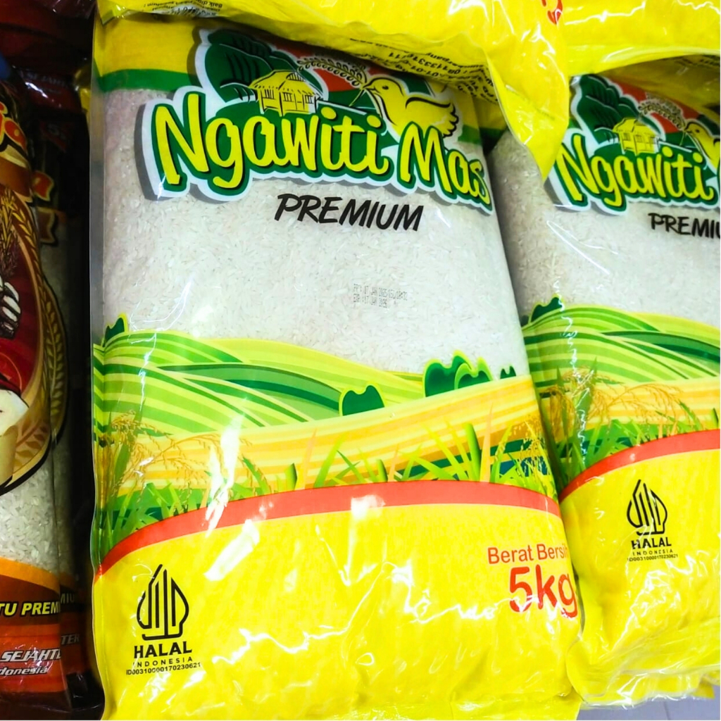Jual Beras Premium 5kg Rice Sehat Aman Varian Random Ngawiti Mas / Raja ...