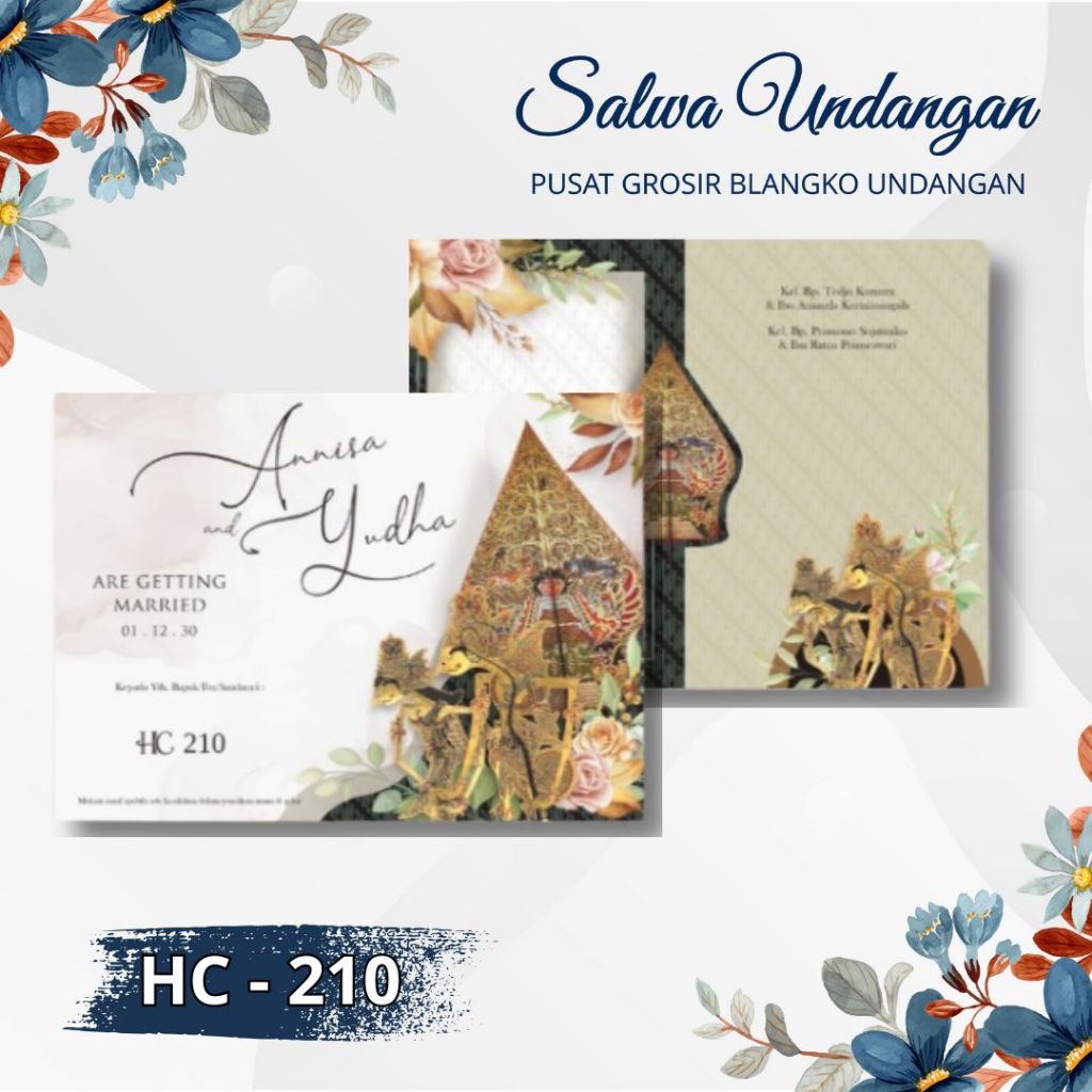 Jual Blangko Undangan Pernikahan HC 210 atau kertas undangan kosong ...
