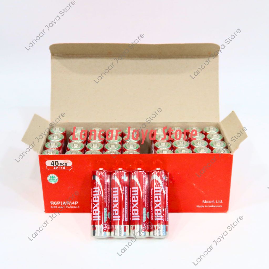 Jual Baterai Maxell Super Power ace Black R6P(AR)4P AA (A2) 1,5V ...