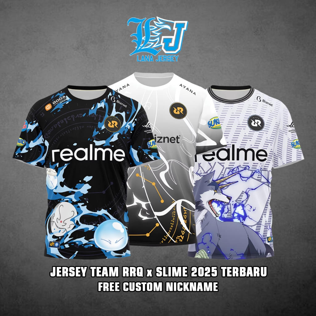 Jual JERSEY Baju Kaos TEAM RRQ x SLIME 2025 TERBARU ( free custom ...