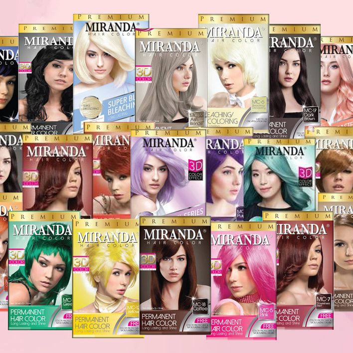 Jual Pewarna Rambut MIRANDA HAIR - Semir Rambut (30mlx2)+10ml | Shopee ...