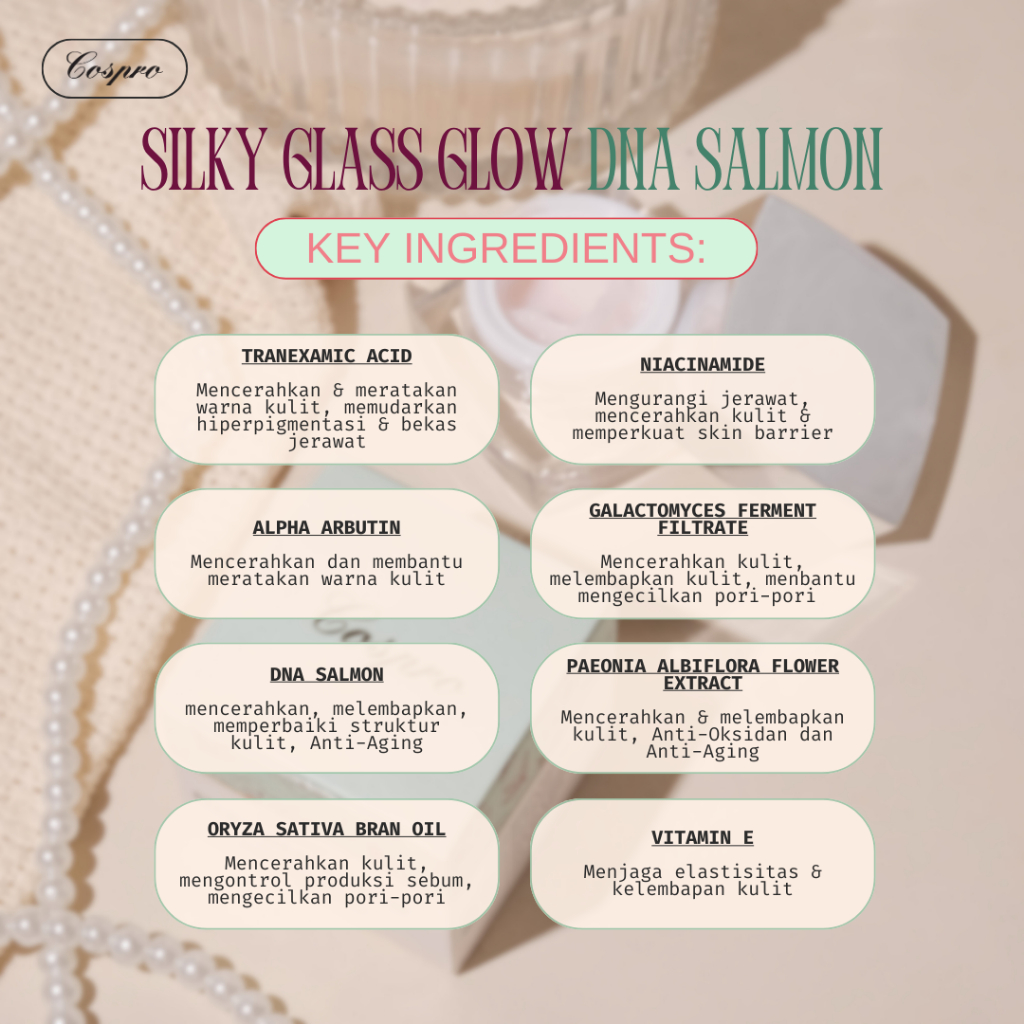 Jual COSPRO Bundle Komplit SILKY GLASS GLOW & COLLAGEN Cream Barrier ...