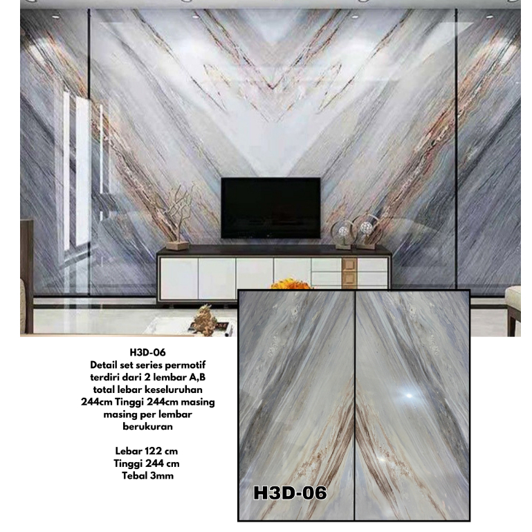 Jual Marmer UPVC 3D 1 Paket Isi 2 Lembar Motif Marble Aesthetic ...