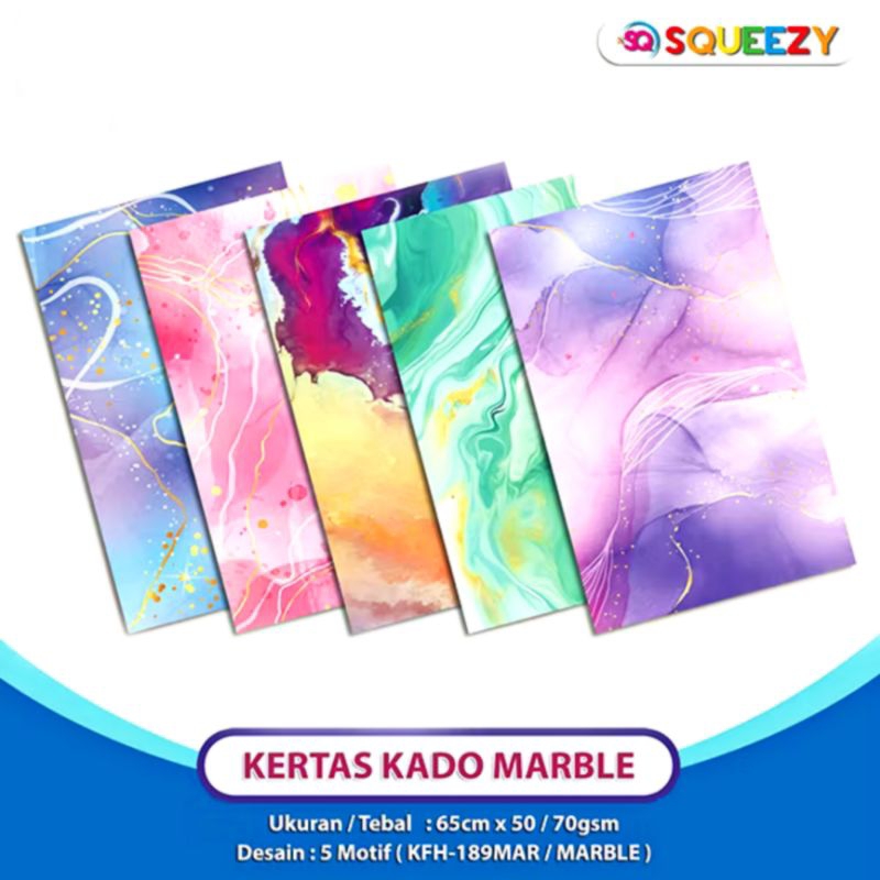 Jual 10 Pcs Kertas Kado Squeezy Motif Marble/Kertas Kado/Kertas Kado ...