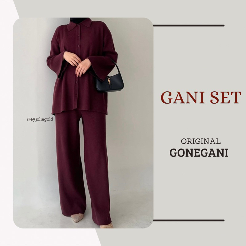 Jual GANI SET Original GONEGANI - MARRON ( NEW ) | Shopee Indonesia