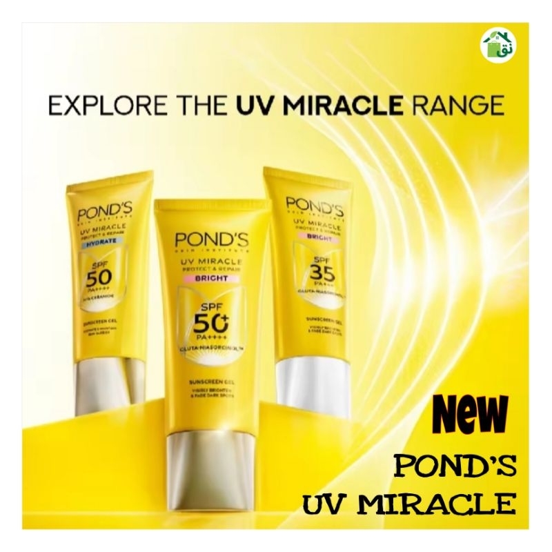 Jual PONDS UV MIRACLE SUNSCREEN GEL SPF 35 PA+++ 25G | Shopee Indonesia