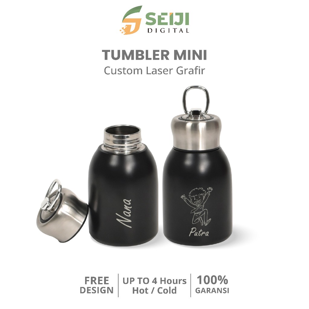 Jual Botol Minum/Tumbler Mini Custom Cetak Laser Grafir Tumbler 300ml ...