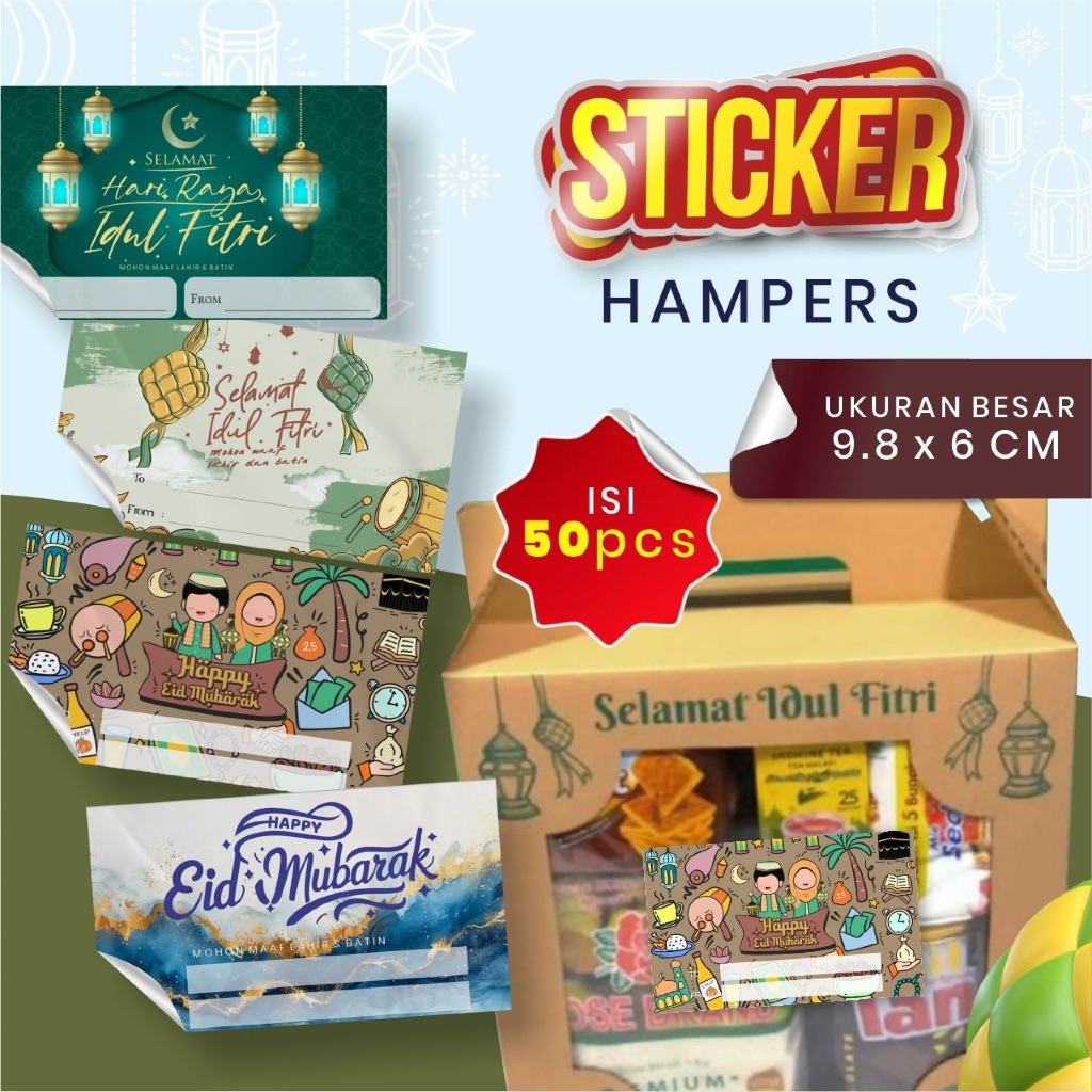 Jual STIKER IDUL FITRI (ISI 50 PCS ) | STICKER HAMPERS SELAMAT IDUL ...