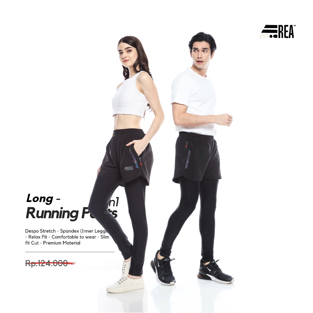 REA ACTIVEWEAR - Celana Panjang 2in1 Legging Running