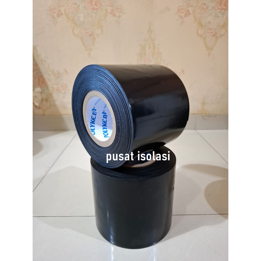 Jual POLYKEN Wrapping Tape 6'' HITAM ( 6 inchi x 100 fit ) | Shopee ...