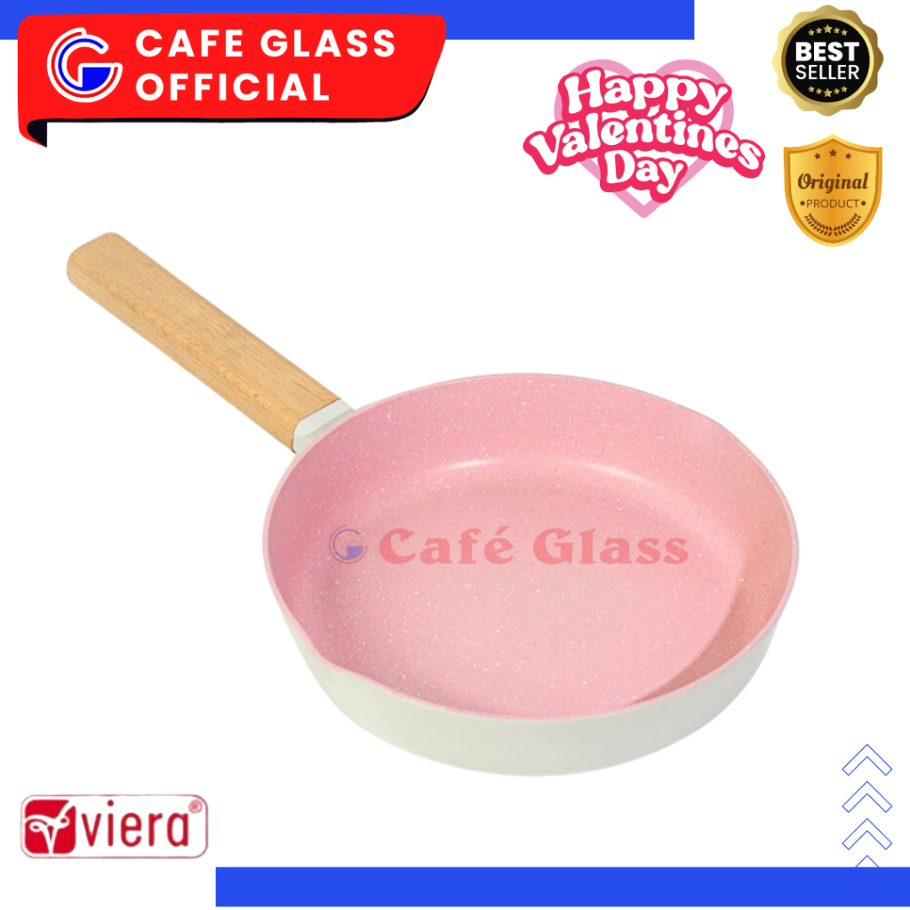 Frypan Anti Lengket - Frypan Granite Viera Pink 24Cm- Penggorengan Marble Coating Tms98-021
