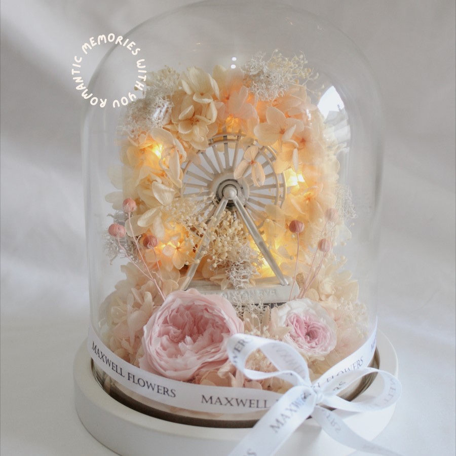 Jual HADIAH BUNGA ULANG TAHUN ANNIVERSARY DOME RANGKAIAN ROMANTIS BUNGA ...