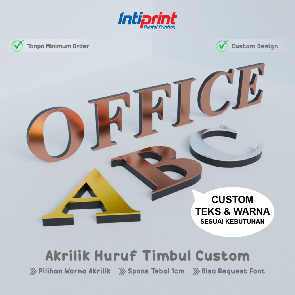 Jual Huruf Timbul Akrilik Custom - Acrylic Letter Sign / Huruf 3D ...
