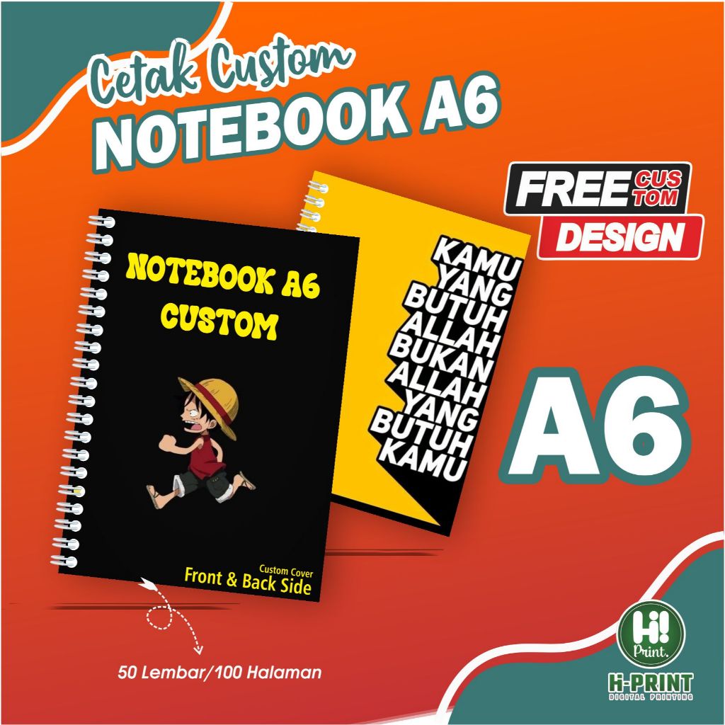 Jual Notebook A6 Custom Isi Polos 50 Lembar | Shopee Indonesia