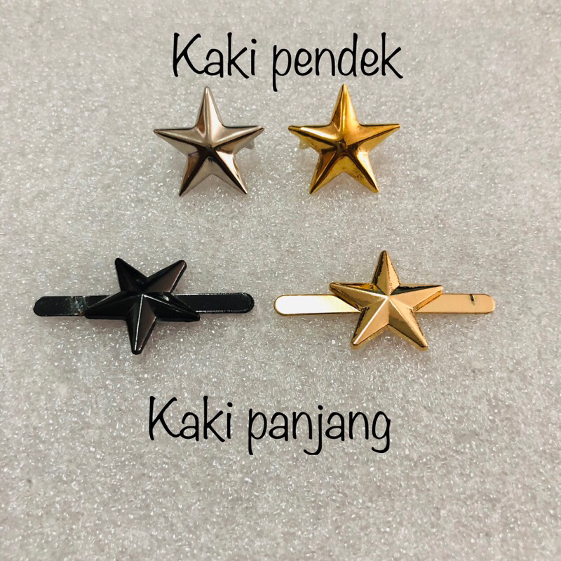 Jual spike bintang 15mm / studs bintang / pin bintang | Shopee Indonesia