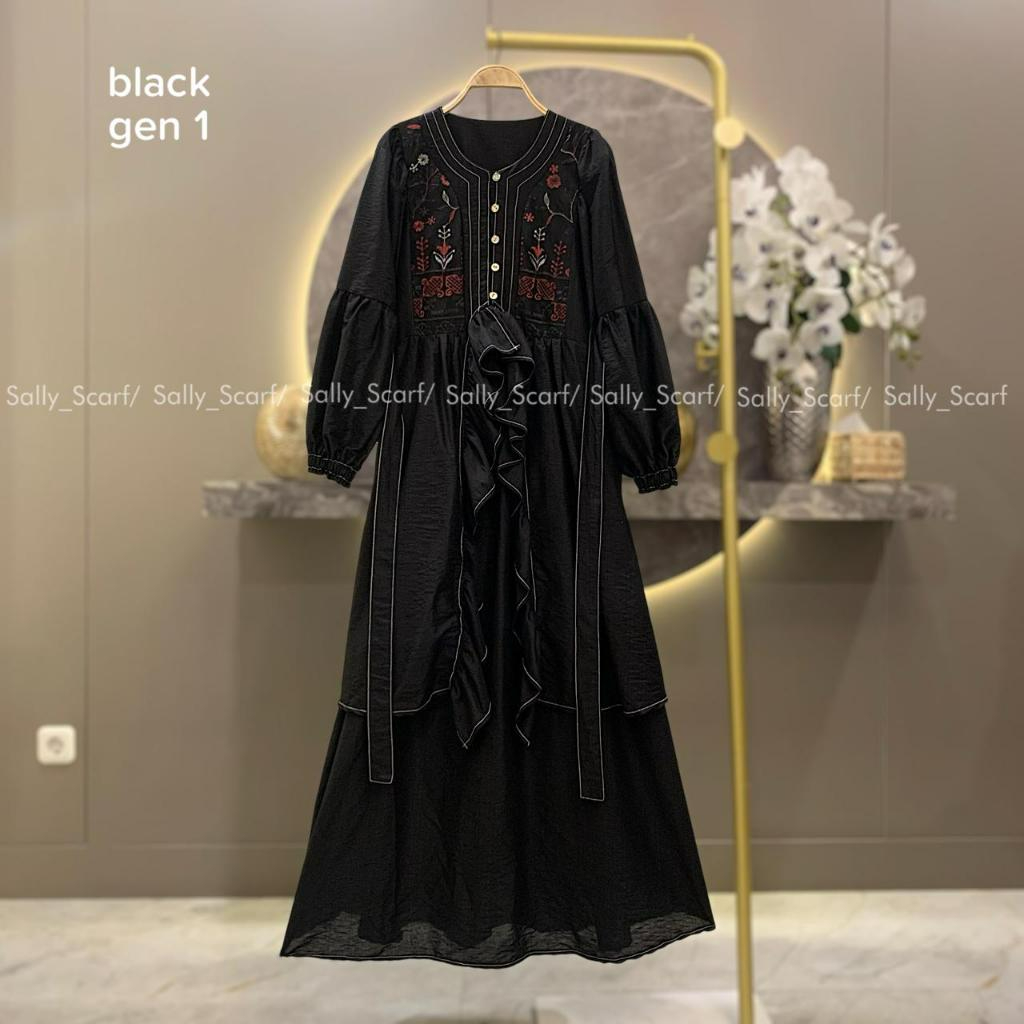 Jual Sally Scarf Set Chiara Dress+ lace / busui friendly | Shopee Indonesia