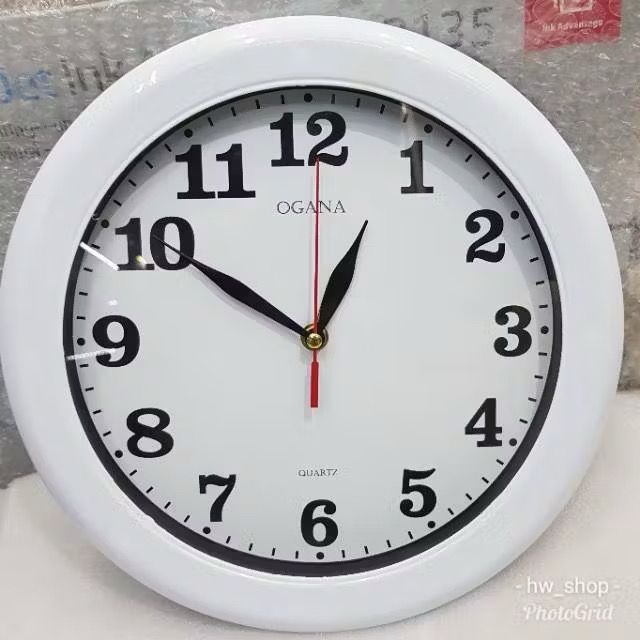Jual Jam Dinding Putih Polos diameter 30 cm Jam dinding hitaam jam