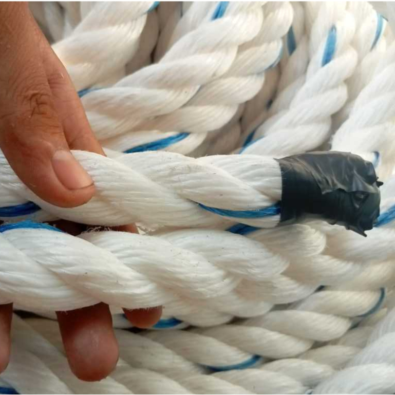 Jual 1 Meter Tali Tambang 24mm PP Rope Polypropylene Besar Putih Lis ...