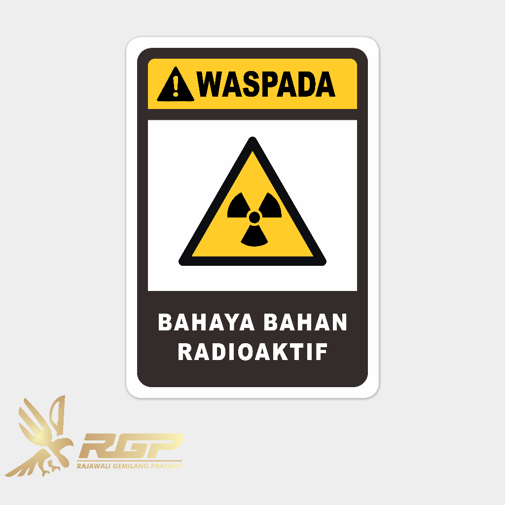 Jual Rambu K3 Waspada Bahaya Bahan Radioaktif - Plat Alumunium | Shopee ...