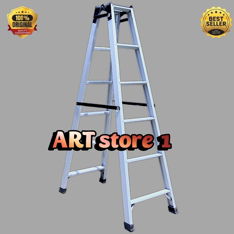 Jual Tangga lipat multifungsi bahan Aluminium jumbo ukuran 2M-4M tahan