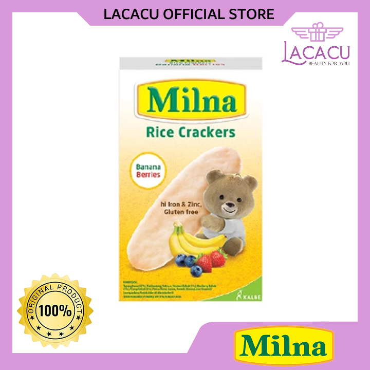 Jual Milna Rice Crackers Banana Berries 20 GR | Shopee Indonesia