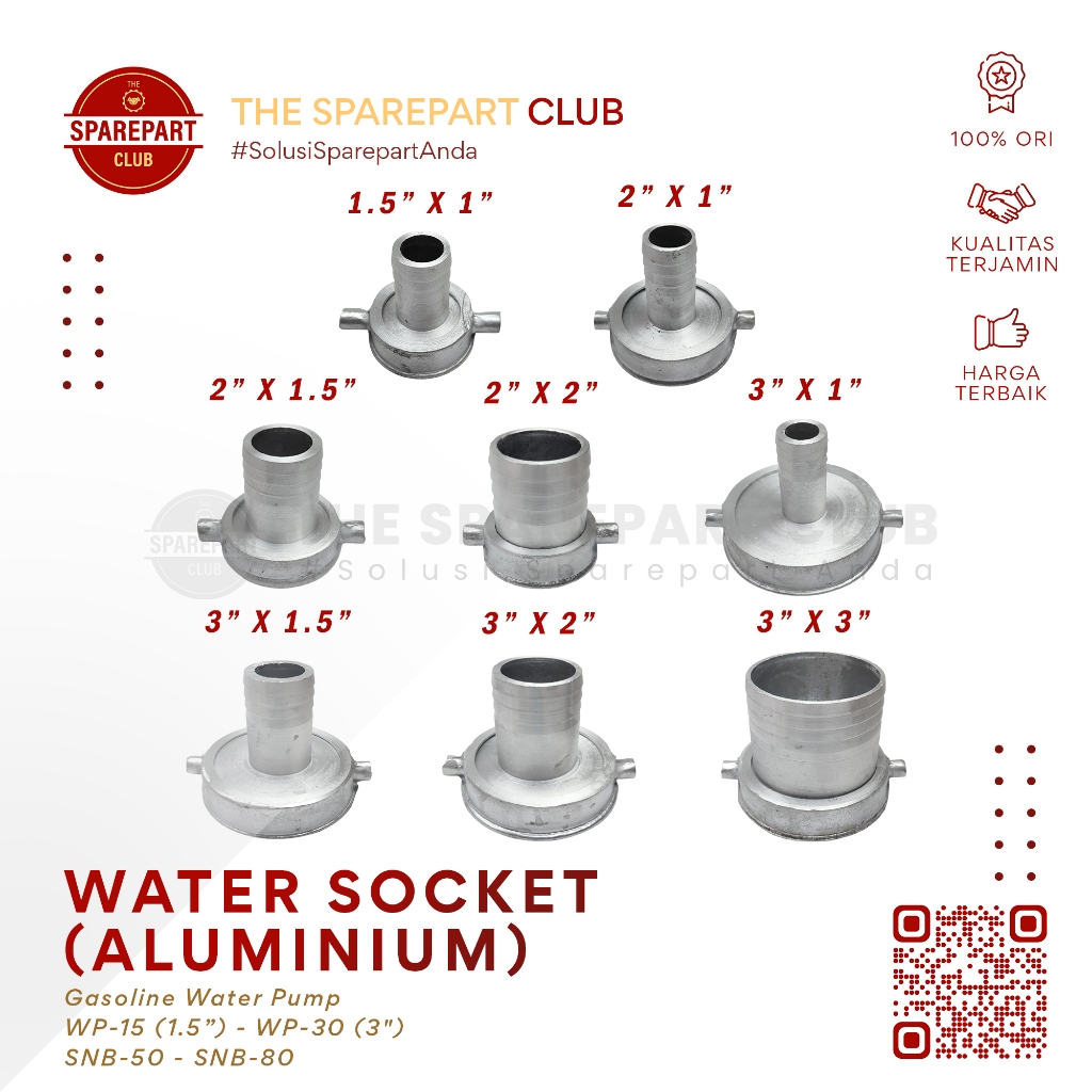 Jual Soket Sok Kopling Drat Nepel Sambungan Mulut Cucuk Alkon Pompa Air ...
