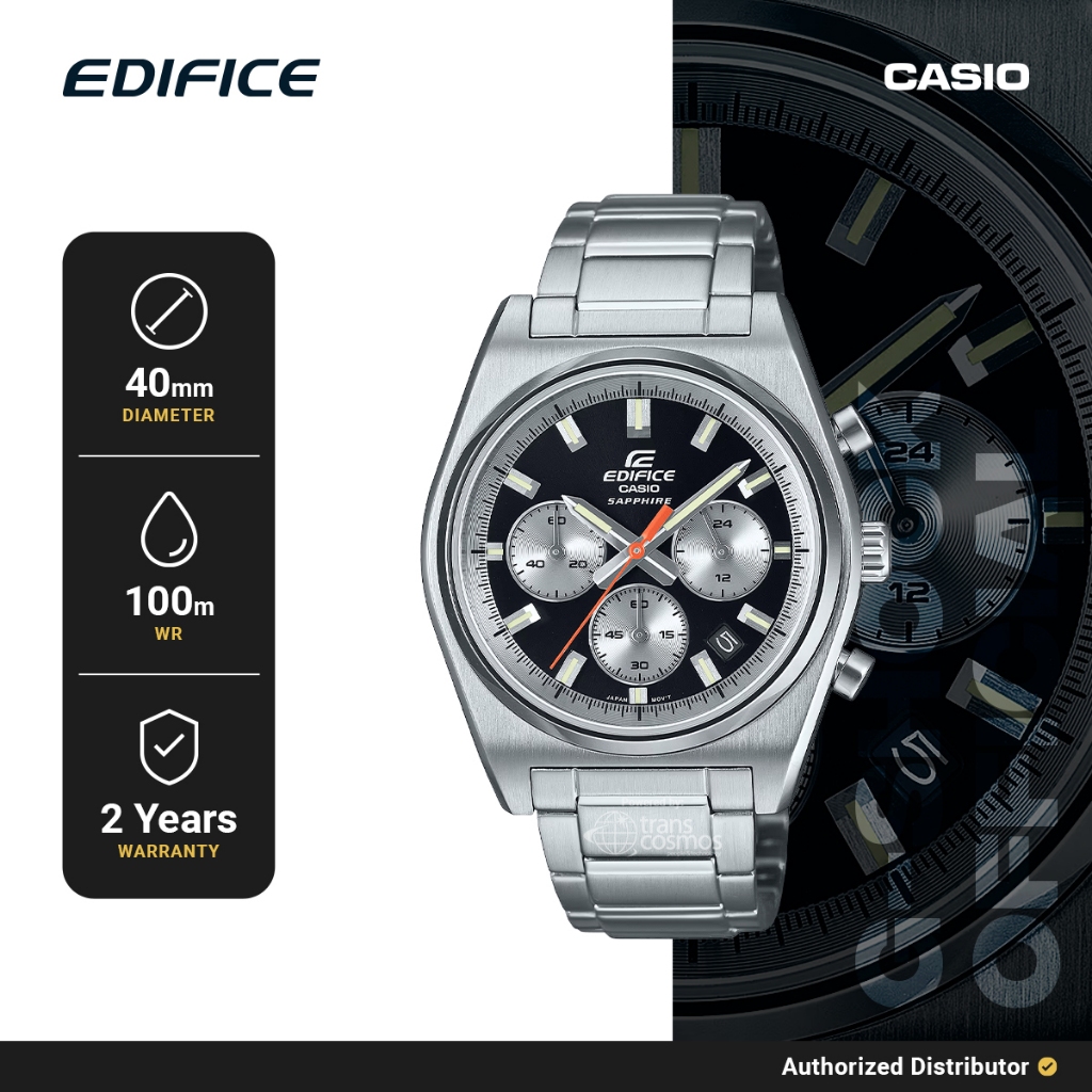 Jual Jam Tangan Pria Analog Edifice EFB-730D-1AVUDF Original Silver ...