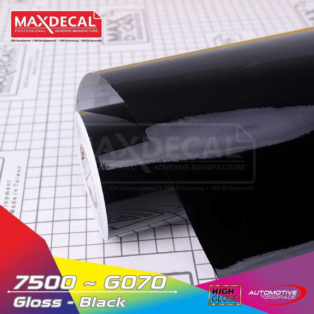Jual STIKER/SKOTLET/STICKER MAXDECAL HITAM GLOSSY VARIASI CUTTING ...