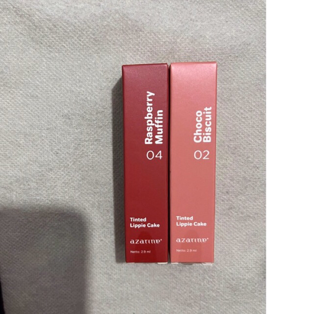 Jual Azarine Tinted Lippie Cake (shade 04 Raspberry Muffin dan 02 Choco ...