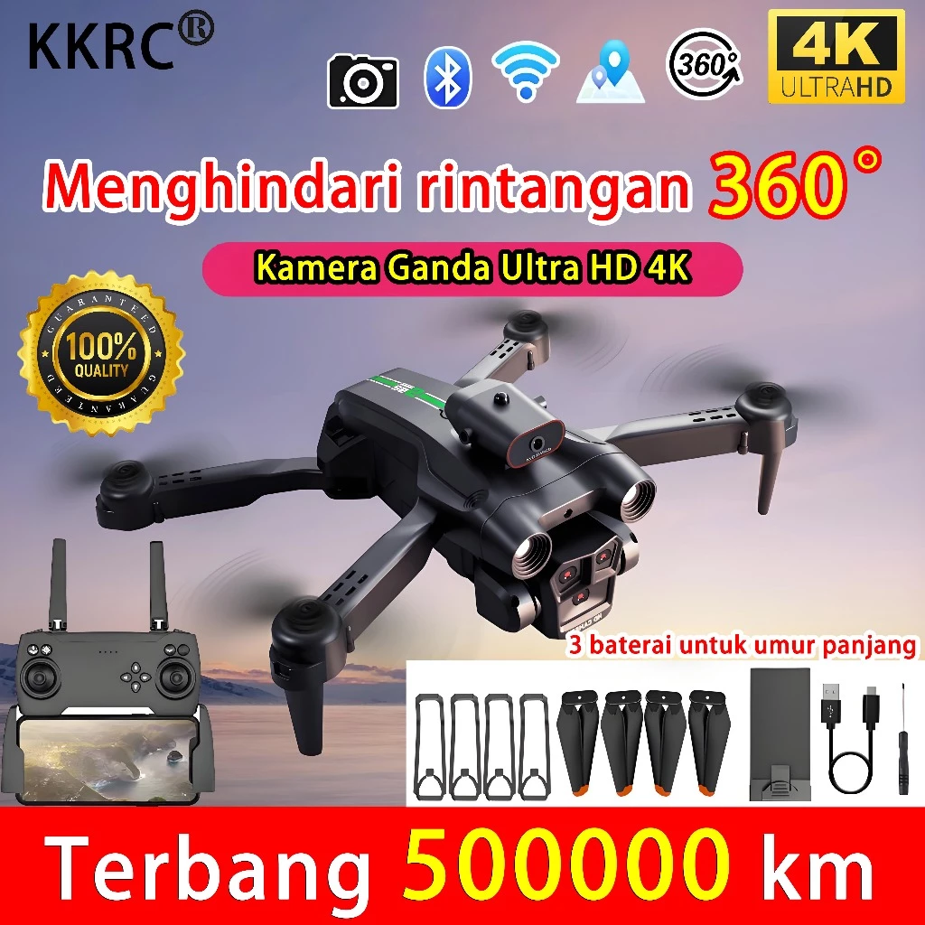Drone jarak 10 km original kkrc pro drone kamera jarak jauh pengembalian