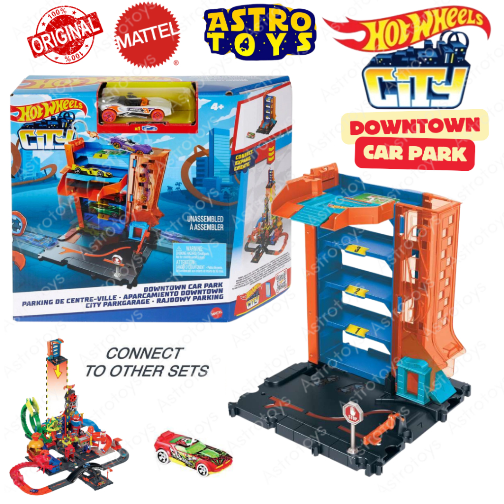 Jual Track Hot Wheels City Downtown Car Parking Original HDR24 - Mainan ...