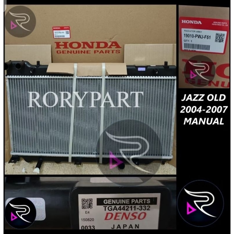 Jual RADIATOR ASSY HONDA JAZZ OLD GD3 2004-2007 GEN 1 MANUAL ORIGINAL ...