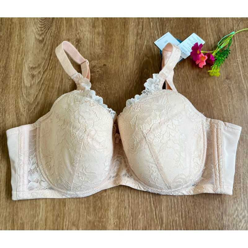 Reggiseno Ex M&S Coppa Intera Con Pizzo Nudo - Taglie 38C, 38DD, 40E - Nuovo Senza Etichette