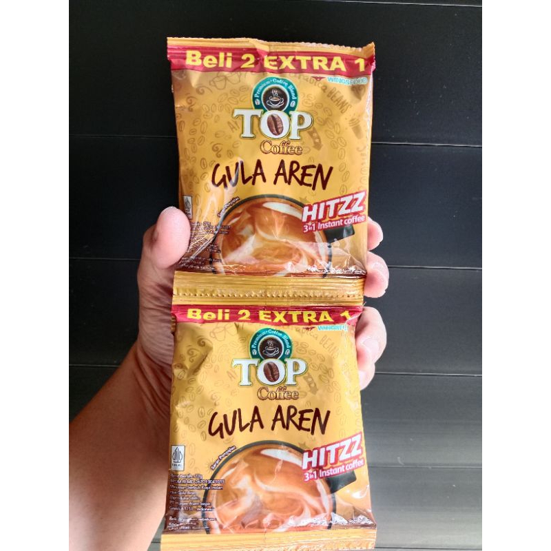 Jual Top Coffee Gula Aren 3in1 Kemasan 1 Renceng isi 15 Sachet | Shopee ...
