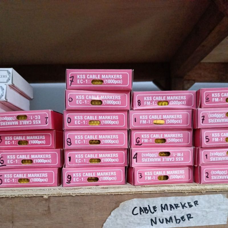 Jual KSS Cable Markers EC-1: (1000pcs) | Shopee Indonesia
