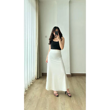 Sophia Mermaid Maxi Skirt Satin Long Skirt Wanita Rok Panjang Satin Bayar Ditempat 247