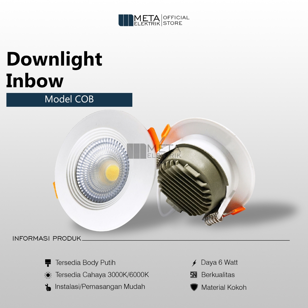 Jual Lampu LED downlight spotlight 6 W downlight inbow 6 watt | Shopee ...