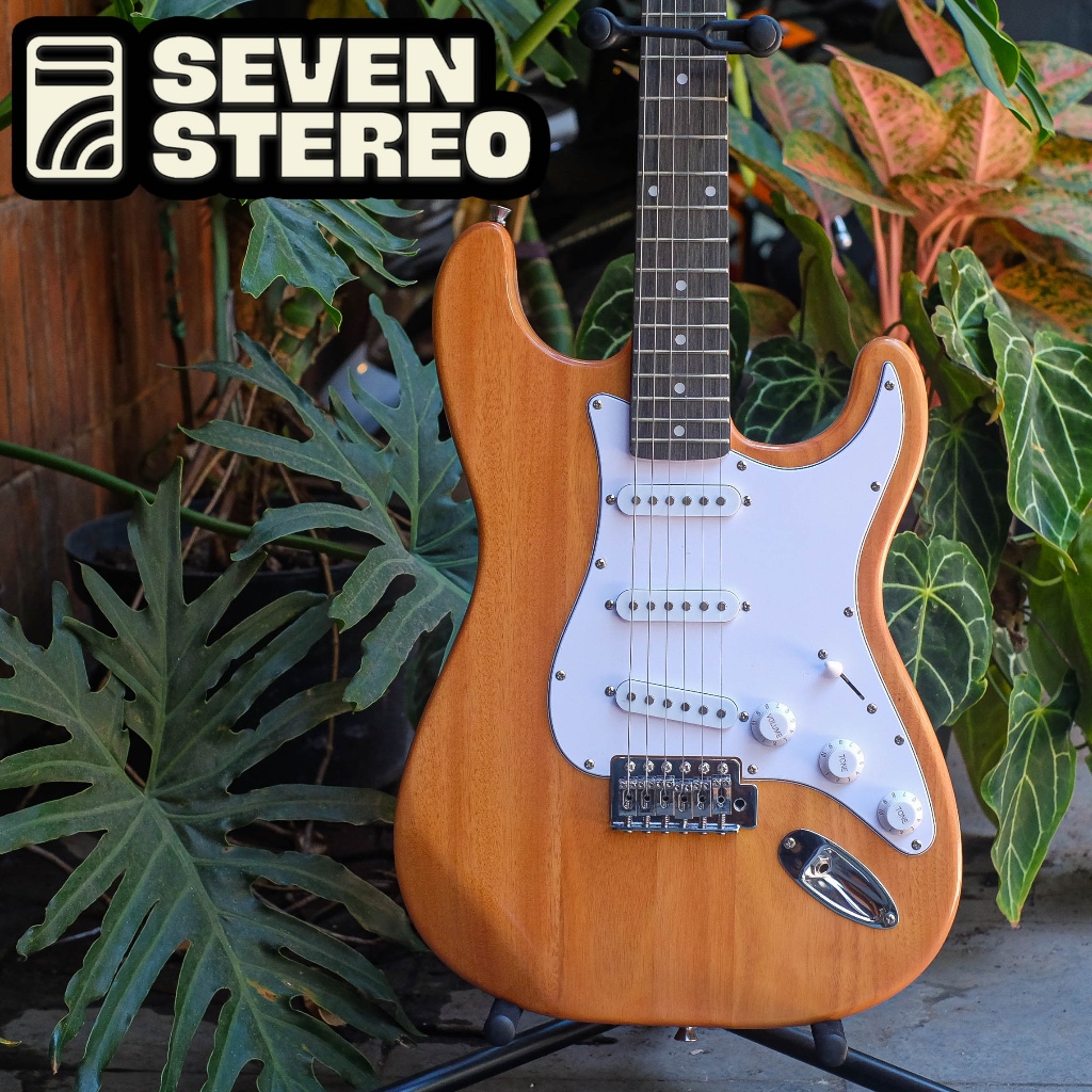 Jual Stinger SST10 Stratocaster Model Electric Guitar Natural Mahogany ...