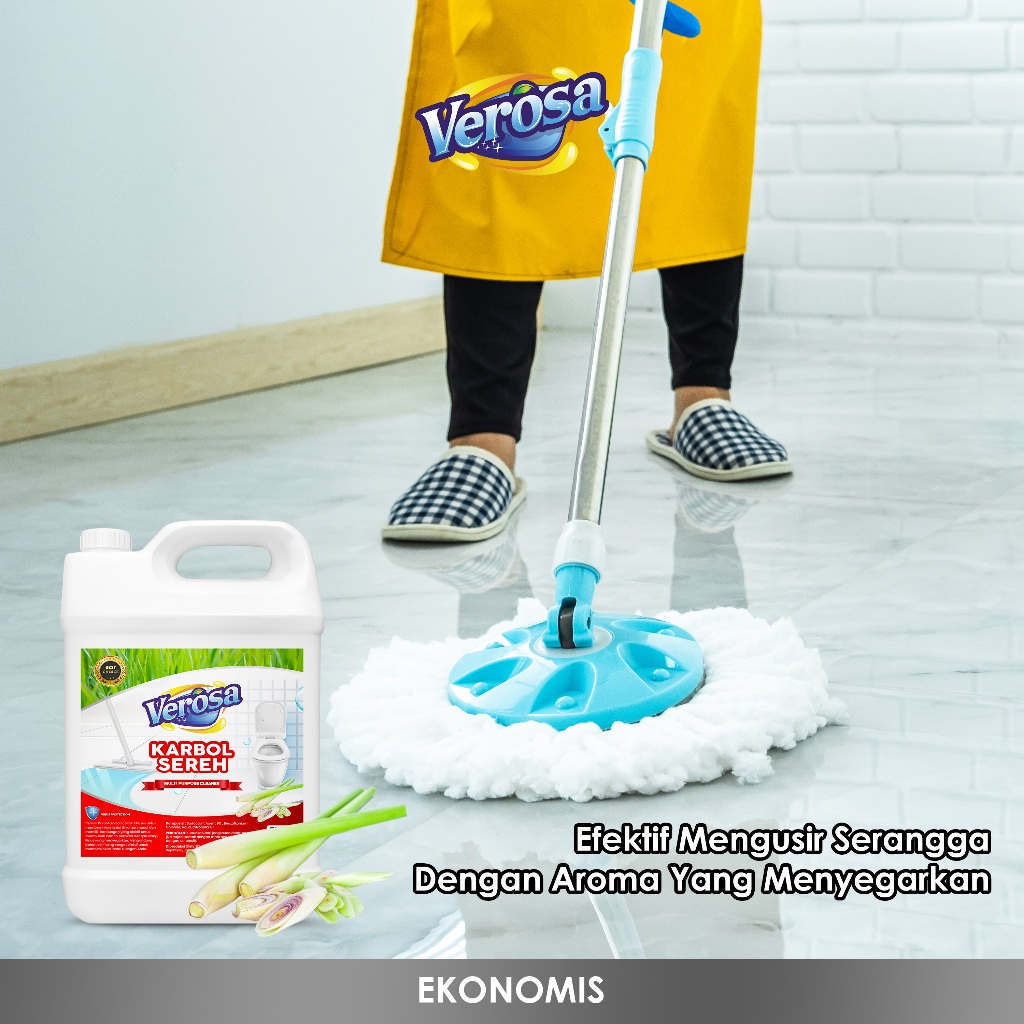 Jual Verosa Karbol Sereh 1 Liter 1000 ML Pembersih Lantai Karbol Lantai ...