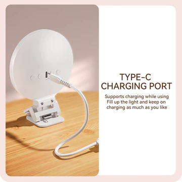 JOPREE K01 LED Rechargeable Selfie Lighting Ring Light Mini Portable Clip On Smartphone Laptop