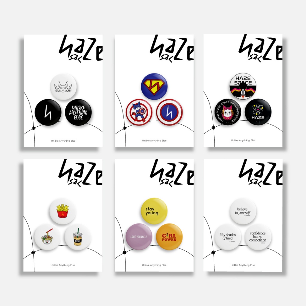 Jual Pin Bros Aesthetic - Paket Pin Tema- Hazesac Edition Pack ...