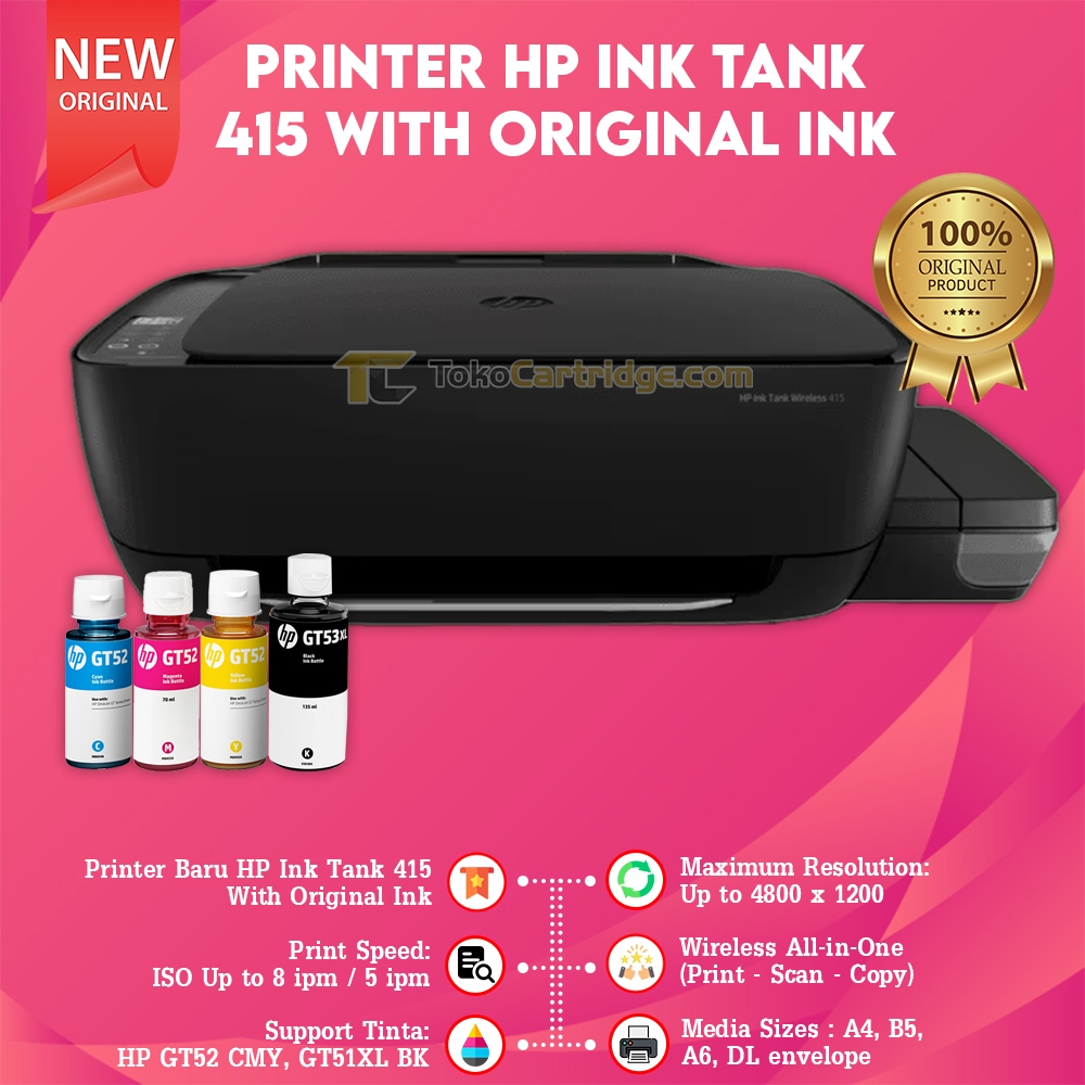 Jual hp ink tank wireless 415 Harga Terbaik & Termurah Agustus 2026 ...
