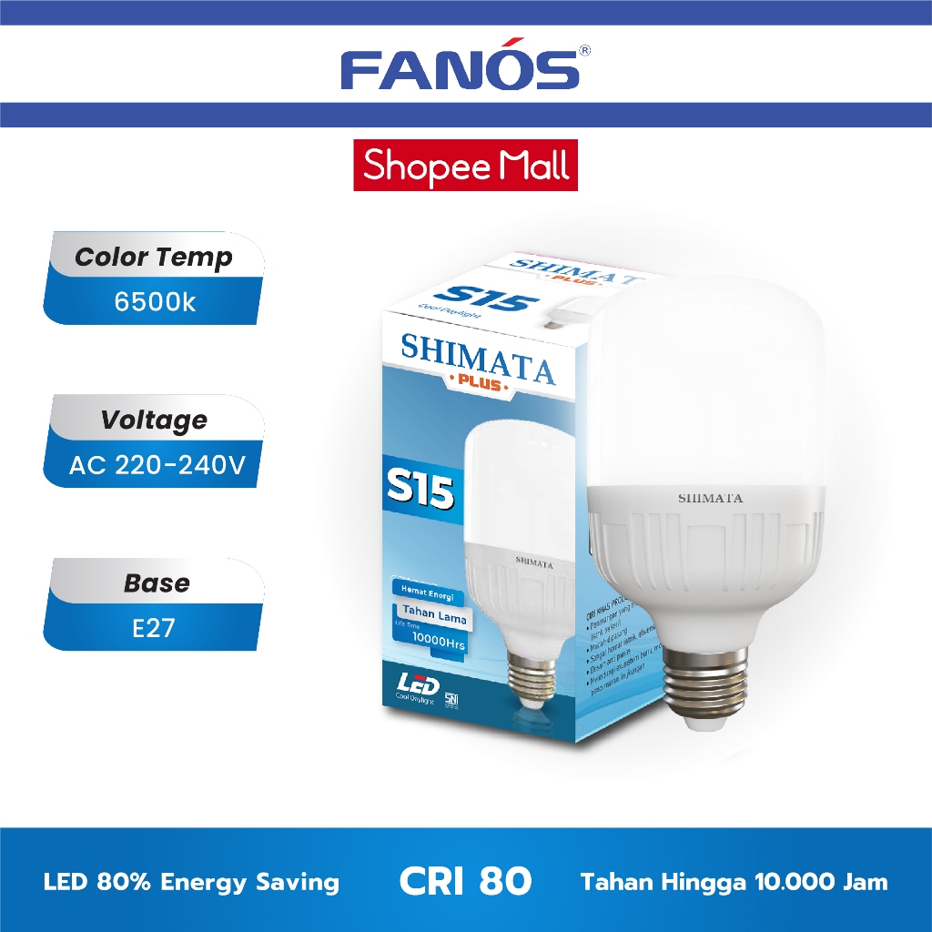 Jual Shimata Plus S15 [Beli 8 Gratis 2] Lampu LED Bohlam Cahaya Putih ...
