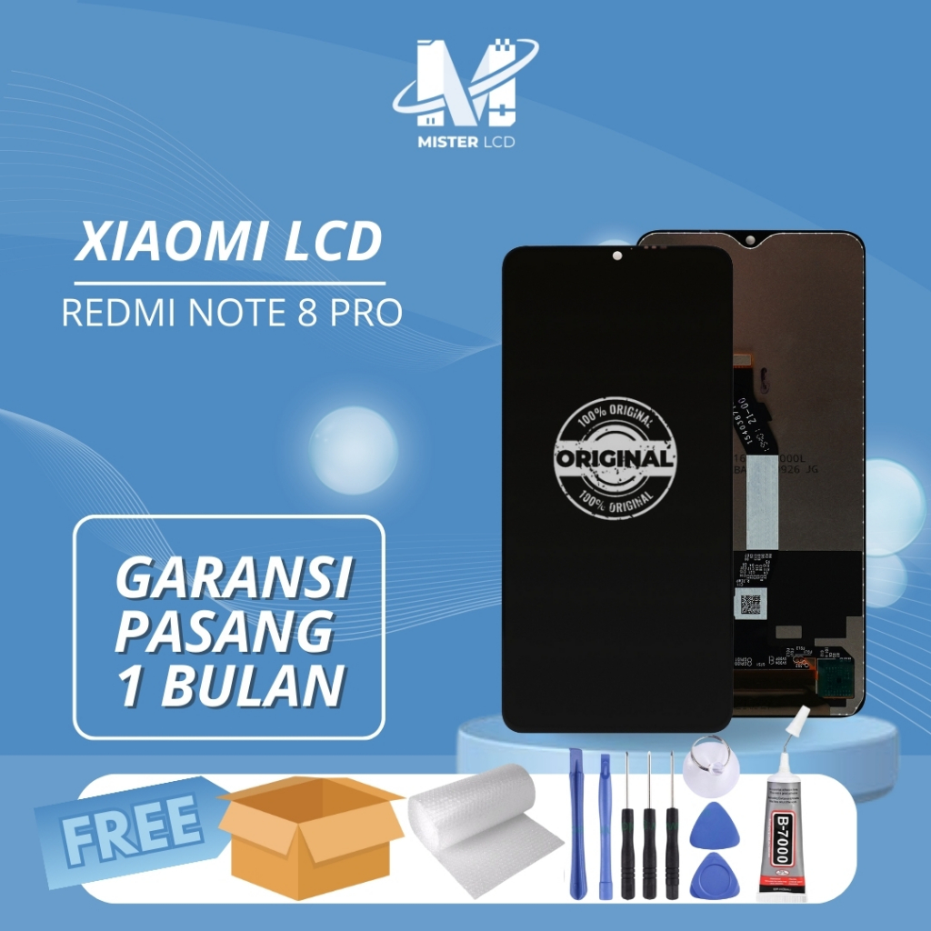 Jual LCD XIAOMI REDMI NOTE 8 PRO FULLSET ORIGINAL FREE LEM + OPENING ...