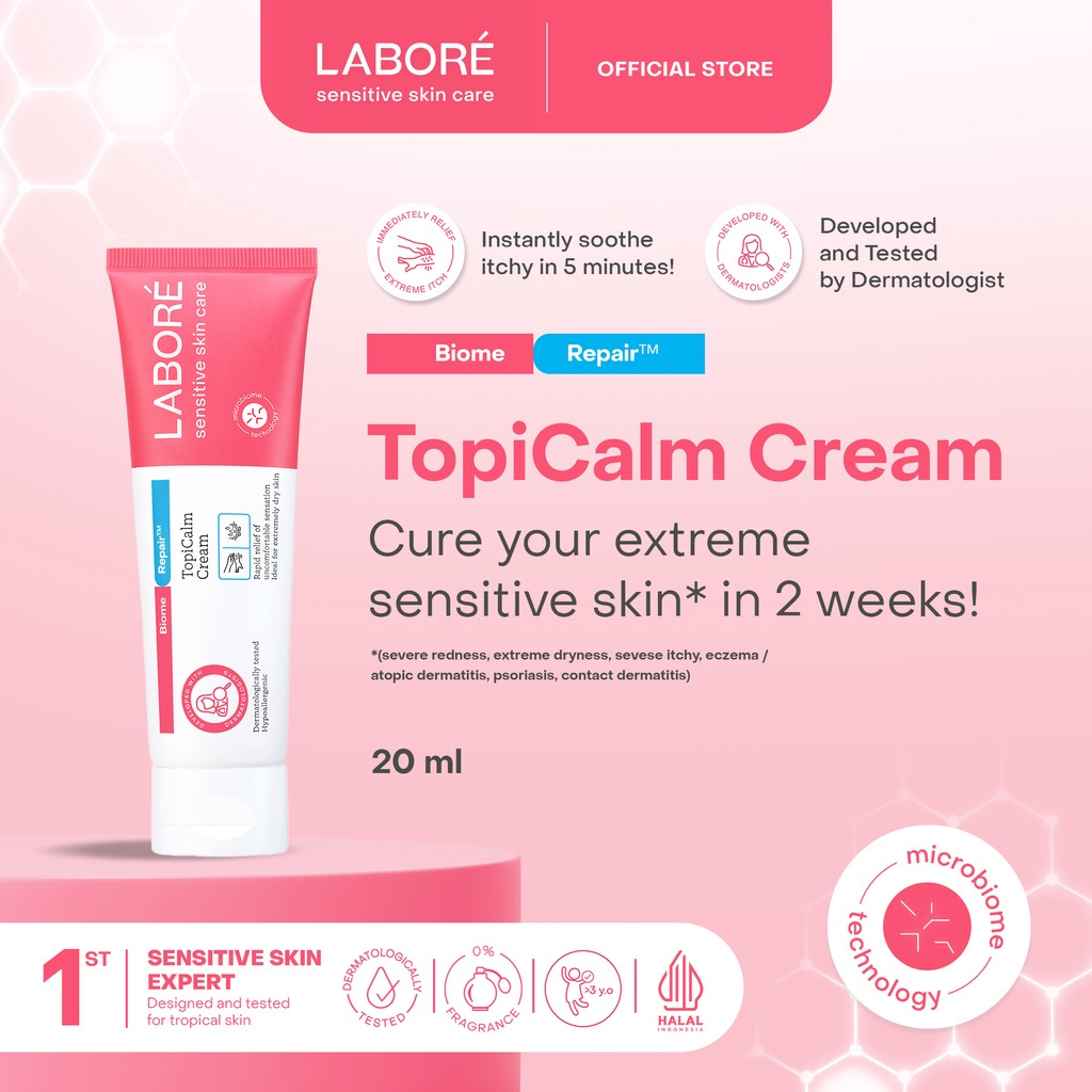 Jual LABORÉ Sensitive Skin Care BiomeRepair TopiCalm Cream 20ml ...