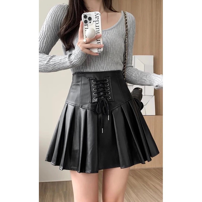 Jual HanifoLeather.id Rok Berlipat Renda Pelangsing Pinggang Tinggi ...