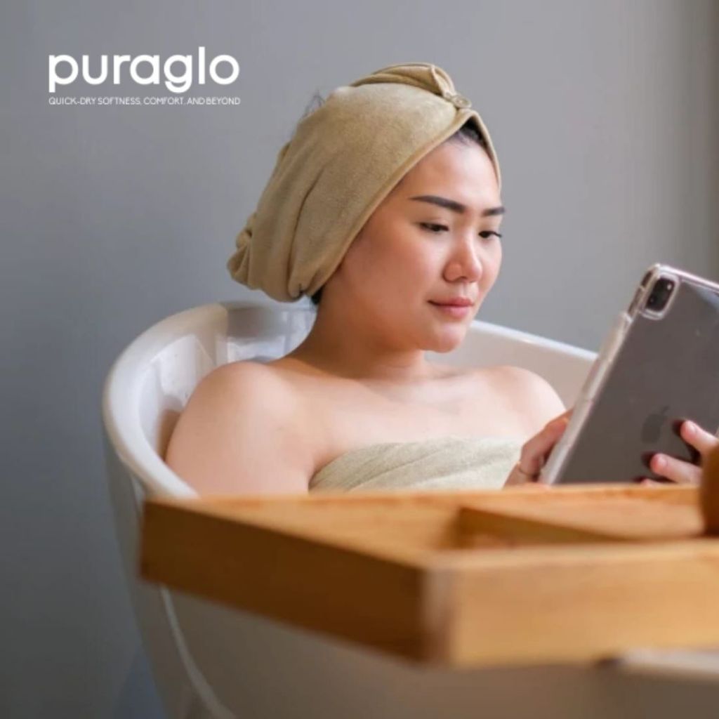 Jual Puraglo Microfiber Hair Wrap Towel - Handuk Pengering Rambut ...