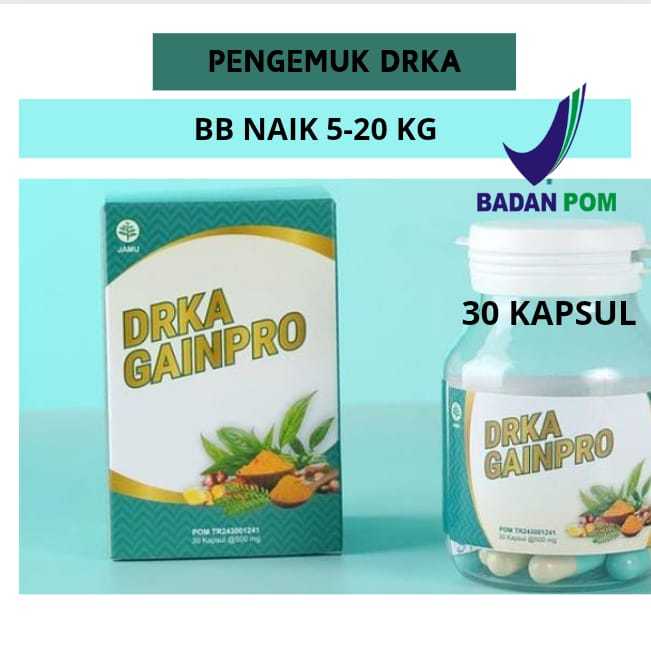 Jual Obar Gemuk DRKA Gainpro - Pengemuk Badan -isi 30 Kapsul BPOM ...