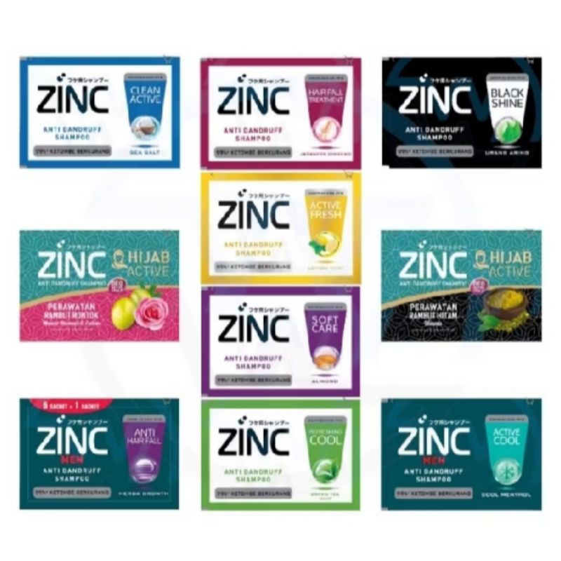 Jual Shampoo Zinc Sachet 10ml - setengah renceng isi 6 Sachet/12pcs ...
